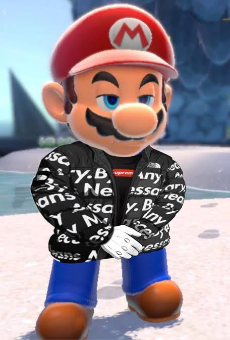 High Quality Mario drip Blank Meme Template
