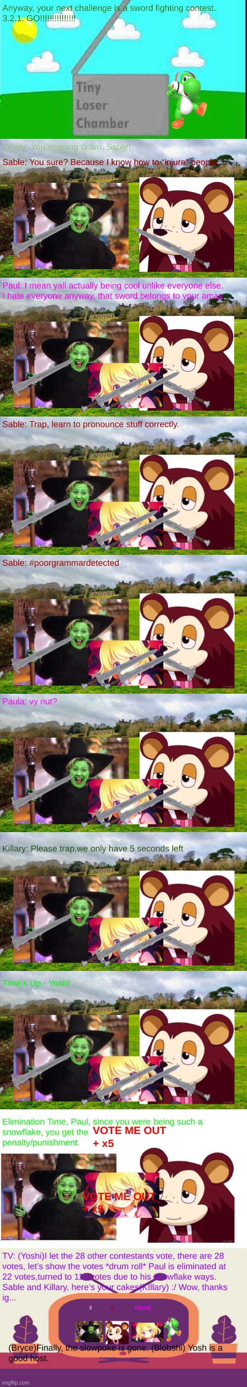 Character Elimination Season 1 Episode 2 (2 Snowflakes Gone, 6 To Kill.) | made w/ Imgflip meme maker