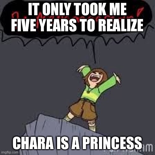 be prepared! | IT ONLY TOOK ME FIVE YEARS TO REALIZE; CHARA IS A PRINCESS | image tagged in be prepared | made w/ Imgflip meme maker