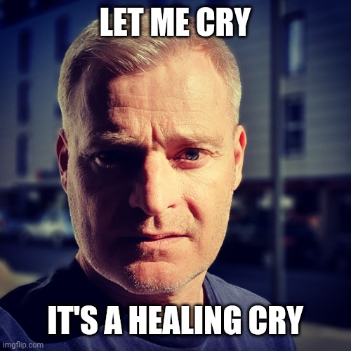 Healing | LET ME CRY; IT'S A HEALING CRY | image tagged in cry,crying,heal | made w/ Imgflip meme maker