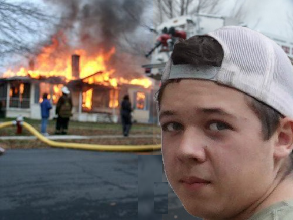 High Quality disaster girl kyle Blank Meme Template