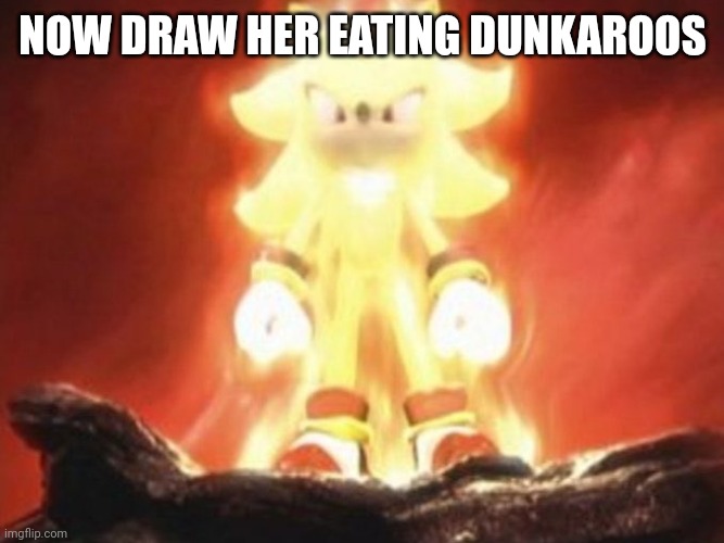 Now Draw Her | NOW DRAW HER EATING DUNKAROOS | image tagged in now draw her | made w/ Imgflip meme maker