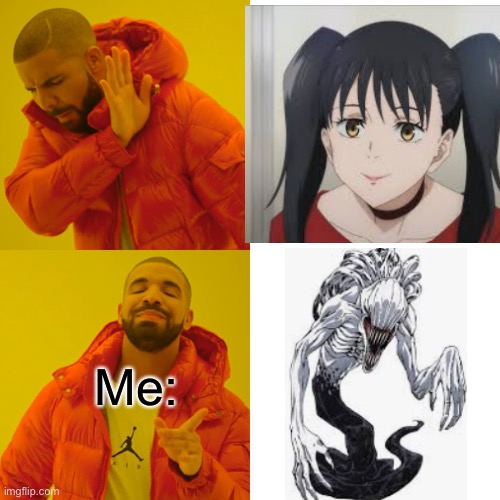 When people ask me who I think is best girl | Me: | image tagged in memes,drake hotline bling,all hail rika chan,rika orimoto,takada is kinda weird | made w/ Imgflip meme maker