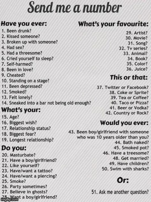 I like talking | image tagged in send me a number | made w/ Imgflip meme maker