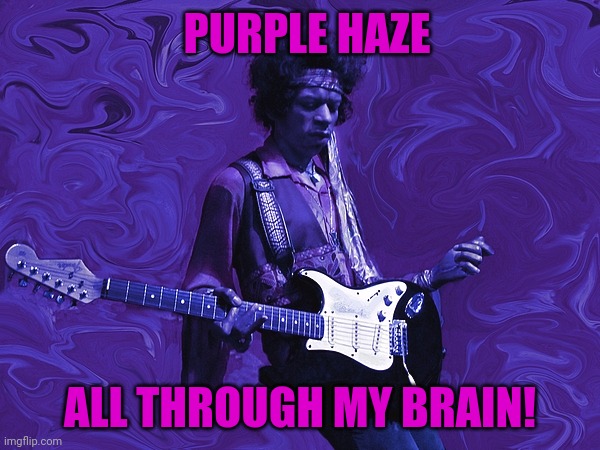 PURPLE HAZE ALL THROUGH MY BRAIN! | made w/ Imgflip meme maker