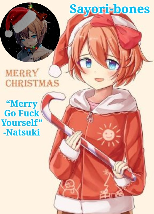 High Quality Sayori's Christmas temp Blank Meme Template