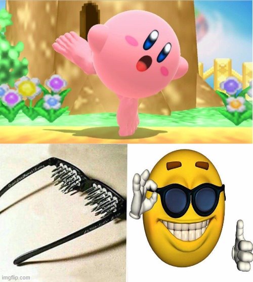 image tagged in unsee glasses,memes,kirby | made w/ Imgflip meme maker