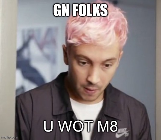 Tyler Joseph u wot m8 | GN FOLKS | image tagged in typed joseph u wot m8 | made w/ Imgflip meme maker