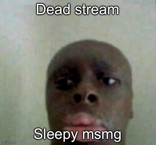 Pee pee yum | Dead stream; Sleepy msmg | image tagged in k dan | made w/ Imgflip meme maker