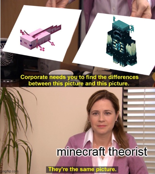 Minecraft meme |  minecraft theorist | image tagged in memes,they're the same picture | made w/ Imgflip meme maker