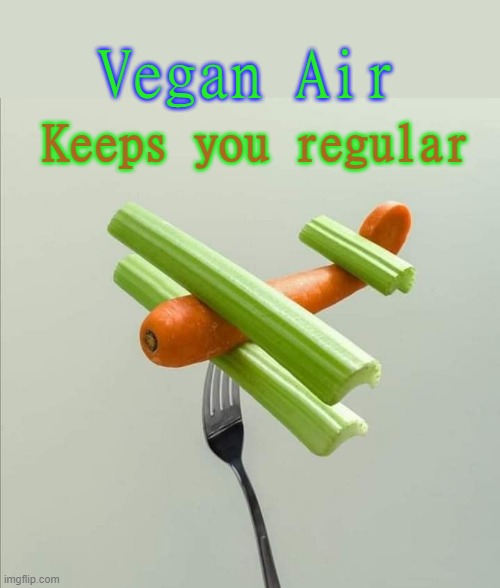 Vegan Air | Vegan Air; Keeps you regular | image tagged in regular show | made w/ Imgflip meme maker