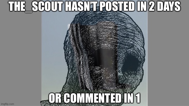 I’m loosing all my friends. | THE_SCOUT HASN’T POSTED IN 2 DAYS; OR COMMENTED IN 1 | made w/ Imgflip meme maker