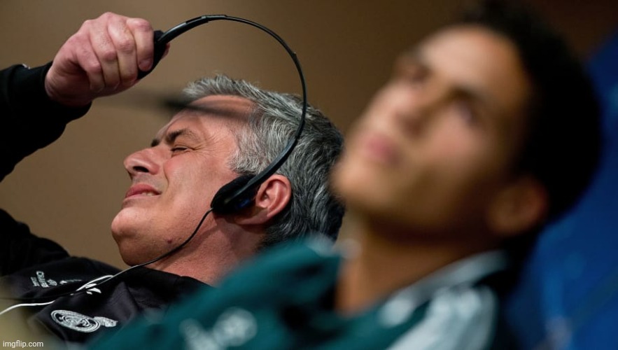Jose Mourinho headset | image tagged in jose mourinho headset | made w/ Imgflip meme maker