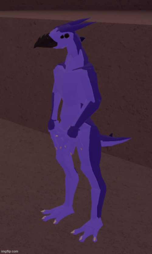 The purple Skiedon is a rare mutation of Skiedon characterized by purple or purplish skin unlike the blue of a normal Skiedon. P | image tagged in purple skiedon | made w/ Imgflip meme maker