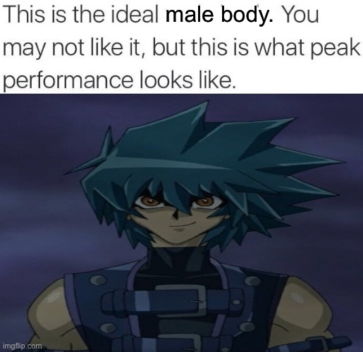 Try to argue. I’ll be waiting. | male body. | image tagged in memes,this is the ideal x,yugioh,jesse anderson,yubel | made w/ Imgflip meme maker