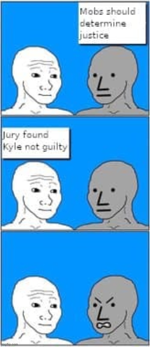 Rittenhouse NPCs get mad | image tagged in kyle rittenhouse,stupid liberals,kyle did nothing wrong | made w/ Imgflip meme maker