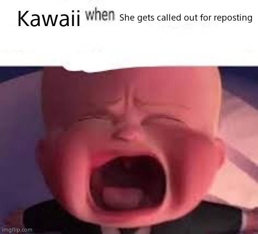 Pokemon fans when blank | Kawaii; She gets called out for reposting | made w/ Imgflip meme maker