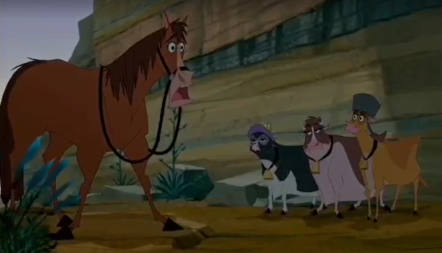 Horse and 3 cow Blank Meme Template