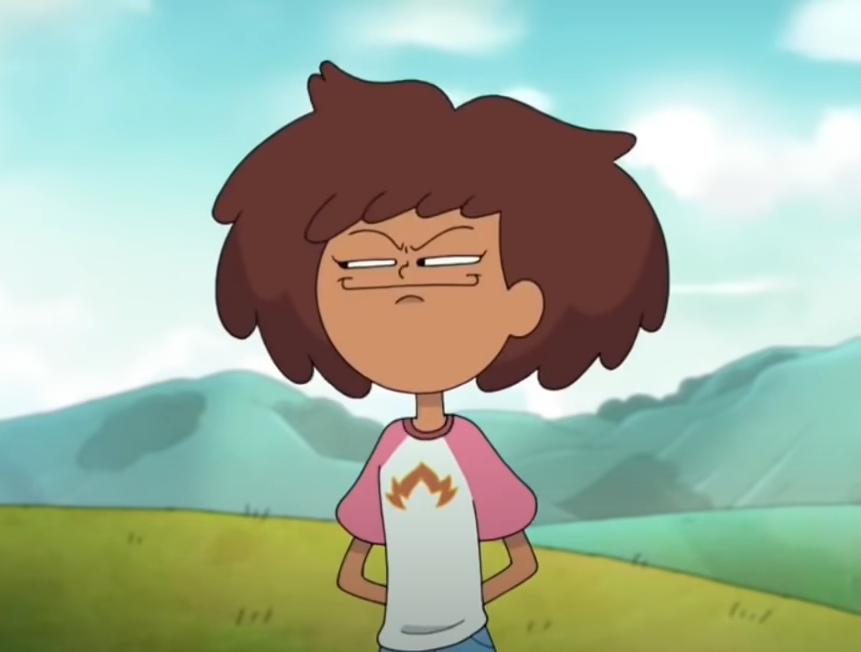 High Quality Anne from Amphibia bad feling face Blank Meme Template