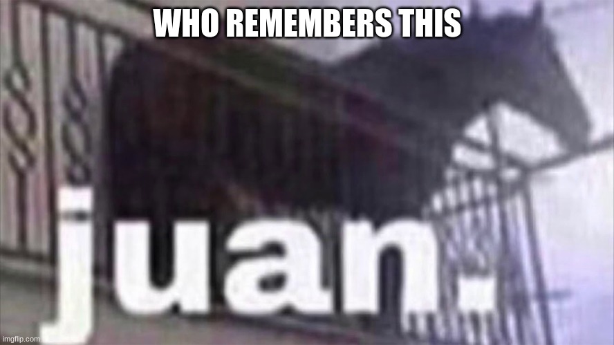 Juan. | WHO REMEMBERS THIS | image tagged in memes | made w/ Imgflip meme maker