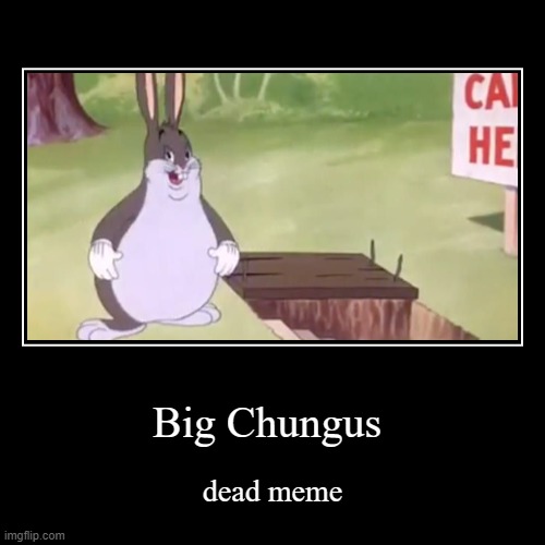 RIP Big Chungus | image tagged in funny,demotivationals | made w/ Imgflip demotivational maker