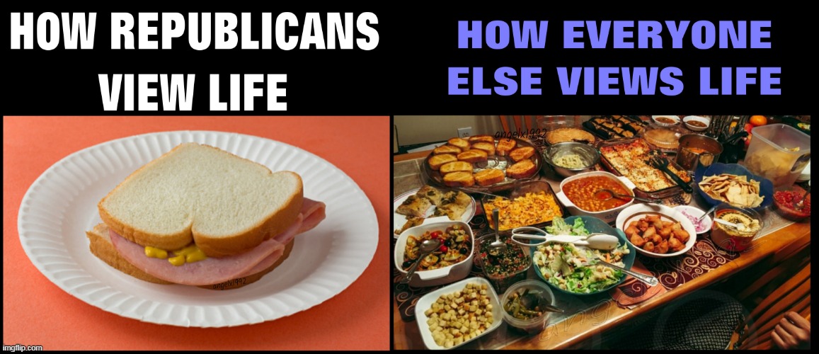 image tagged in sammich,diversity,clown car republicans,food,life,scumbag republicans | made w/ Imgflip meme maker
