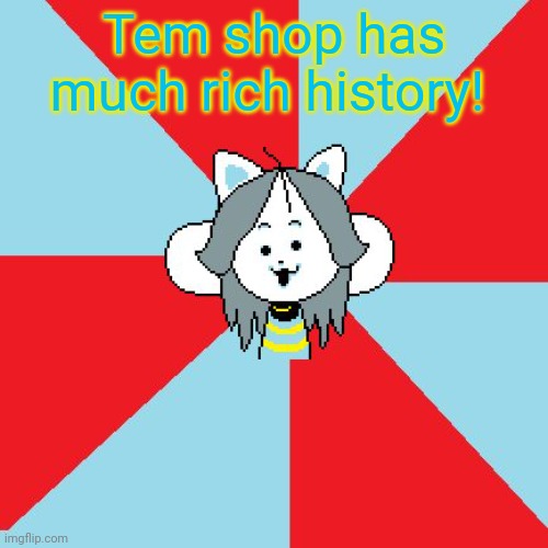 Tems | Tem shop has much rich history! | image tagged in temmie,tem shop,rich history,undertale | made w/ Imgflip meme maker