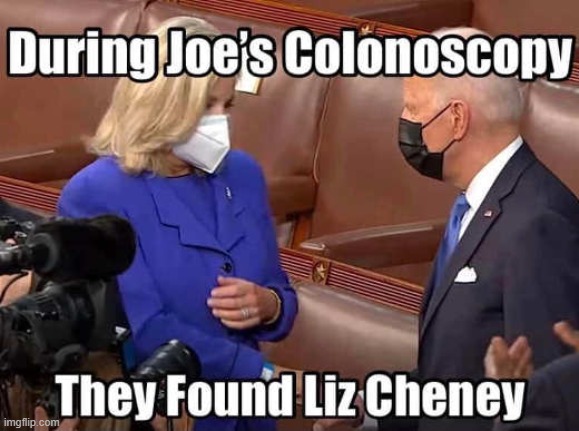 LMAO!! | image tagged in colonoscopy,joe biden,wyoming,gop | made w/ Imgflip meme maker