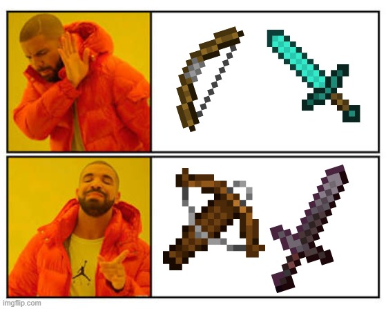 MC Tools | image tagged in no - yes,minecraft | made w/ Imgflip meme maker