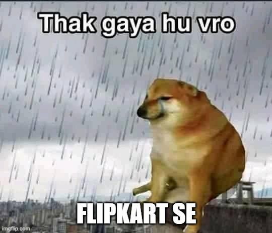 thak gaya hu vro flipkart se | FLIPKART SE | image tagged in memes | made w/ Imgflip meme maker