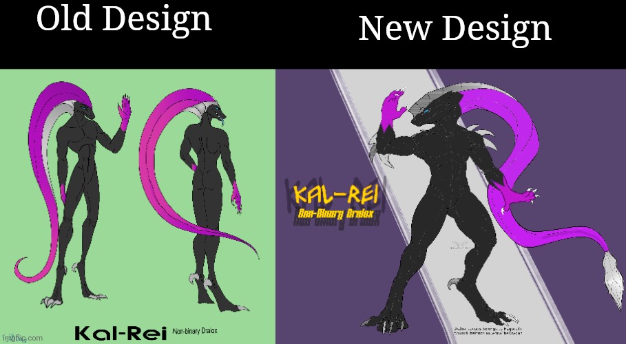 The Dralox is an open species anyways. So yea. Here's Kal-Rei the Dralox, my scalesona. Gave them an update to the design. | Old Design; New Design | made w/ Imgflip meme maker