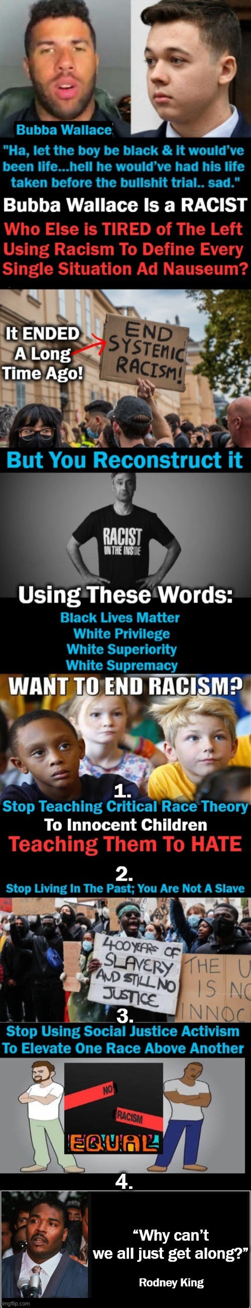 Racism Is In The Eye of The Beholder | Rodney King | image tagged in politics,racism,crt,sjws,equality,unity | made w/ Imgflip meme maker