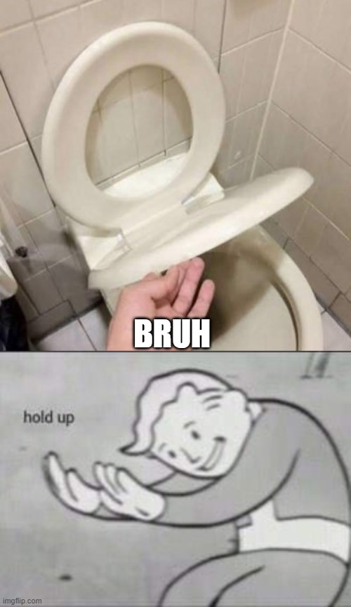 Hol'up | BRUH | image tagged in fallout hold up,memes | made w/ Imgflip meme maker