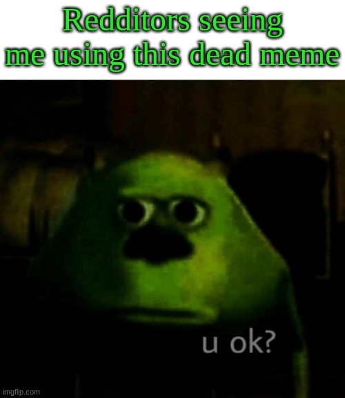 Dead memes be like | Redditors seeing me using this dead meme | image tagged in dead memes | made w/ Imgflip meme maker