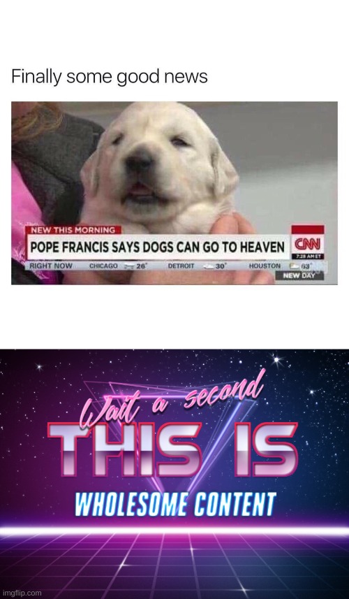 Hallelujah | image tagged in wait a second this is wholesome content | made w/ Imgflip meme maker
