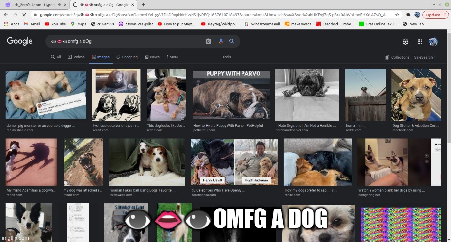 👁👄👁OMFG A DOG | made w/ Imgflip meme maker