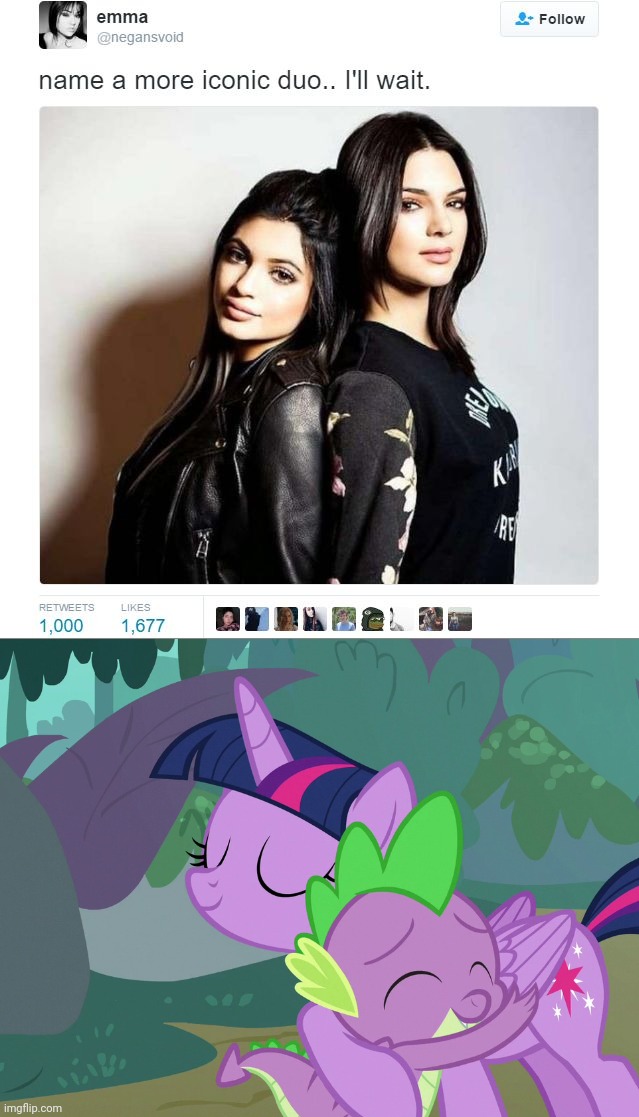 Name a More Iconic Duo | image tagged in name a more iconic duo,spike,twilight sparkle,repost | made w/ Imgflip meme maker