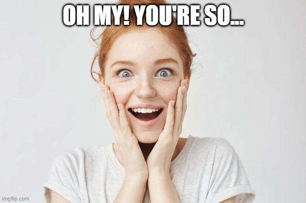 red head | OH MY! YOU'RE SO... | image tagged in red head | made w/ Imgflip meme maker