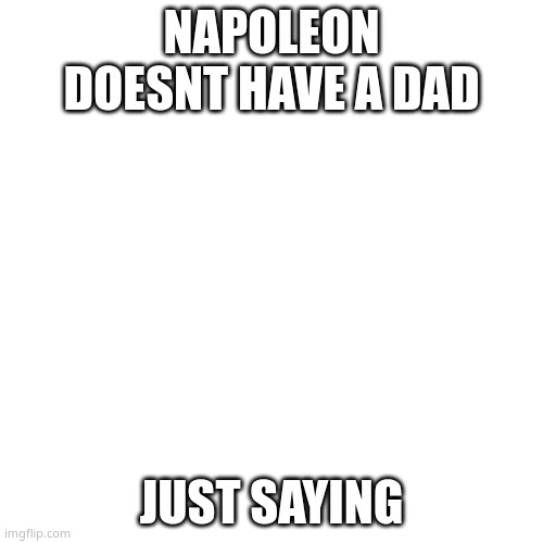 balls | NAPOLEON DOESNT HAVE A DAD; JUST SAYING | image tagged in zero armament | made w/ Imgflip meme maker