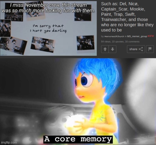 this stream was a lot more fun, people knew each other better, they could actually take jokes (and make them too) as jokes | made w/ Imgflip meme maker