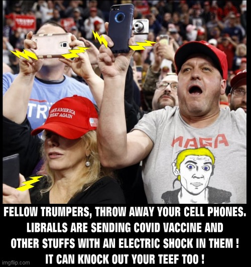 image tagged in cell phones,iphone,clown car republicans,covid-19,conspiracy theories,qanon | made w/ Imgflip meme maker