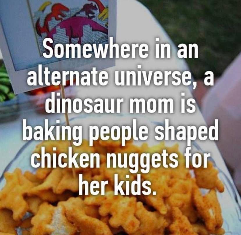 Dinosaur mom chicken nuggets Blank Meme Template