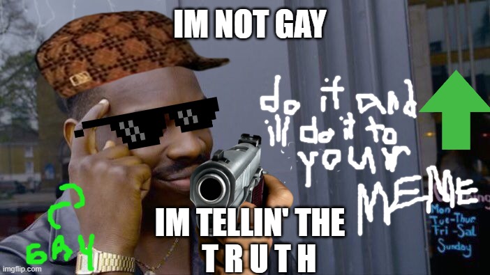 Roll Safe Think About It | IM NOT GAY; IM TELLIN' THE
   T R U T H | image tagged in memes,roll safe think about it | made w/ Imgflip meme maker