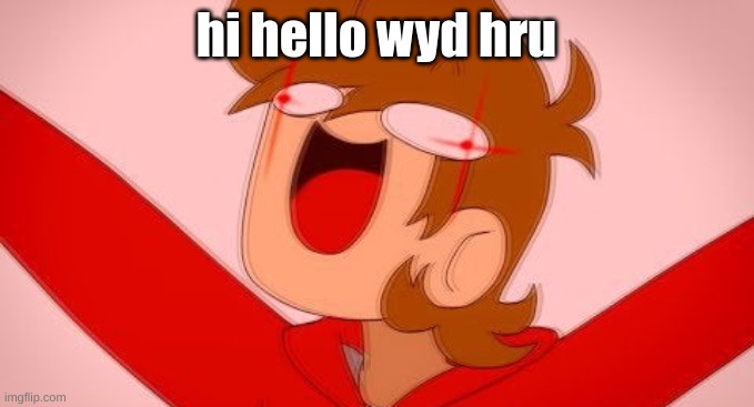 tord on drugs | hi hello wyd hru | image tagged in tord on drugs | made w/ Imgflip meme maker