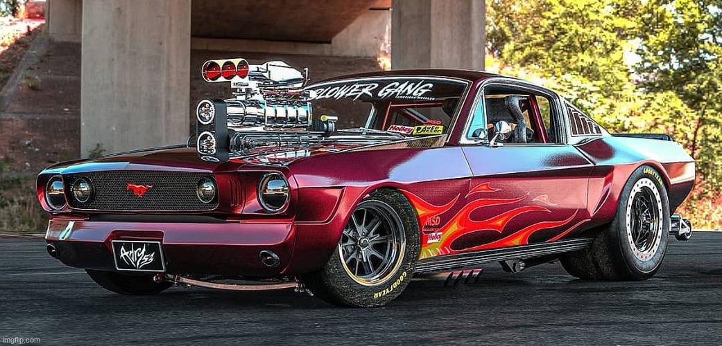 Mustang "Power Horse" drag car is super badass | made w/ Imgflip meme maker