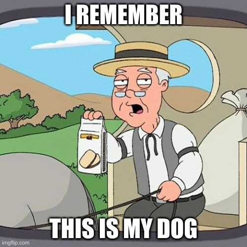 poor man | I REMEMBER; THIS IS MY DOG | image tagged in memes,pepperidge farm remembers | made w/ Imgflip meme maker