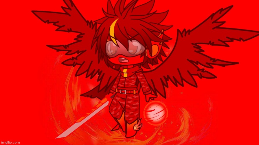 Introducing: Kai's Fire Form, I Got The Inspiration From Seabound | image tagged in ninjago,kai,gacha club,fire | made w/ Imgflip meme maker
