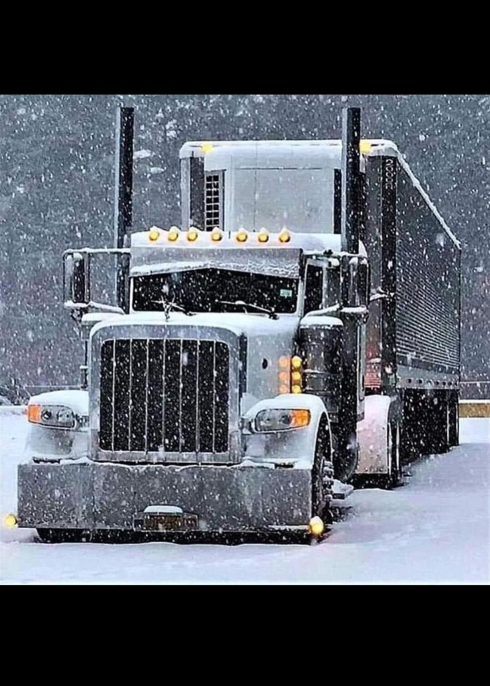 Truck in Snow Blank Meme Template