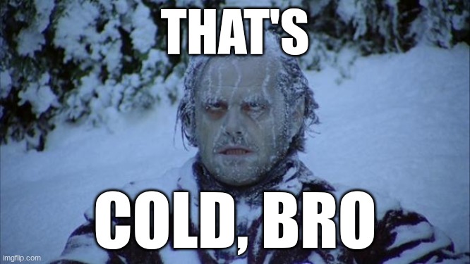 Cold | THAT'S COLD, BRO | image tagged in cold | made w/ Imgflip meme maker