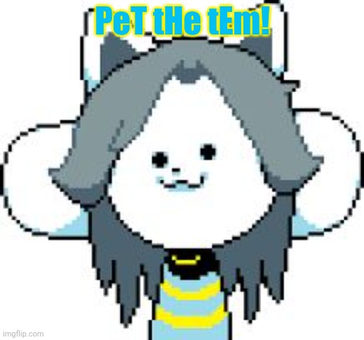 TEMMIE | PeT tHe tEm! | image tagged in temmie | made w/ Imgflip meme maker